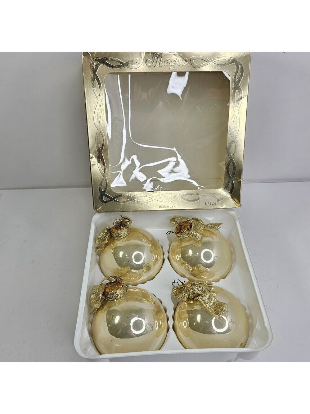 Vintage Christmas Ornaments Glass Rauch Magic Series LARGE Vintage Baubles